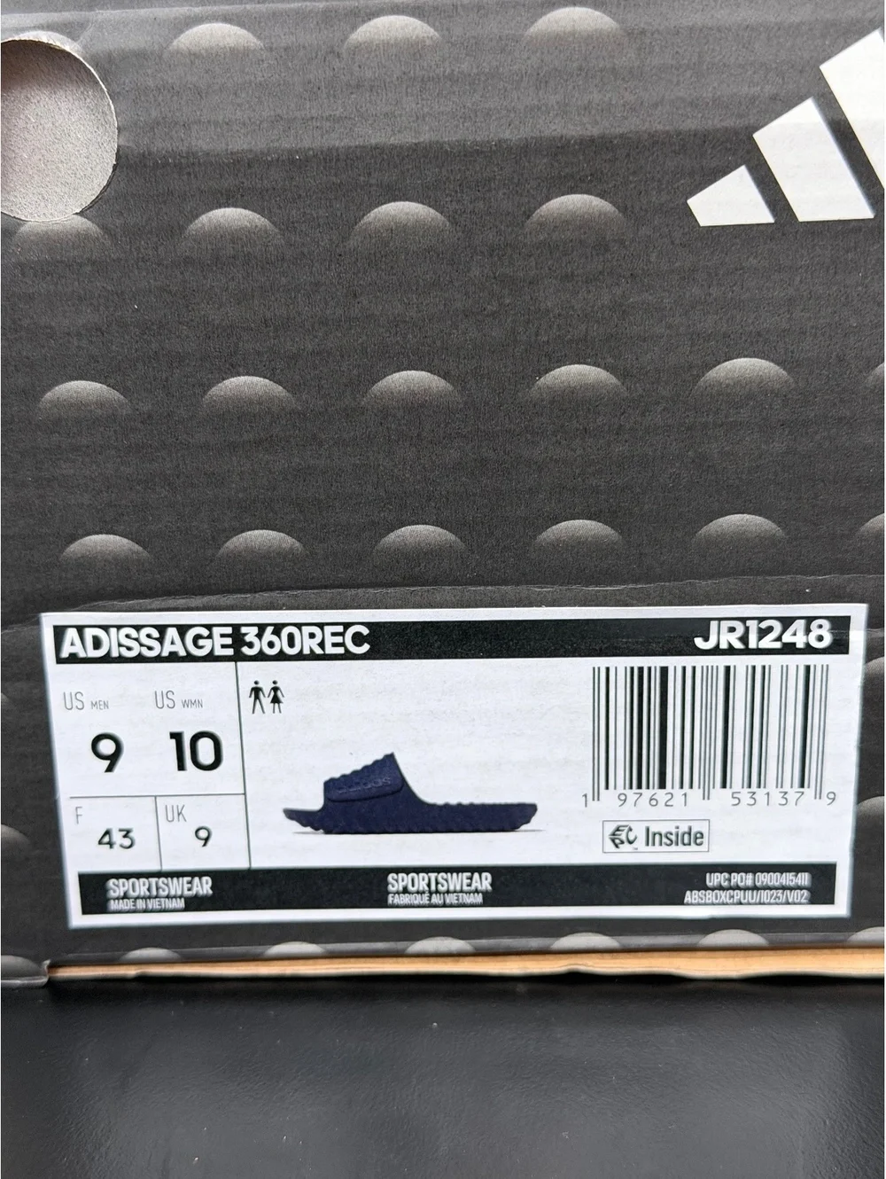 adidas size adissage